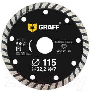 Отрезной диск алмазный GRAFF 17115