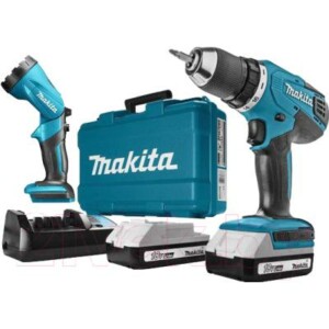 Профессиональная дрель-шуруповерт Makita DF457DWLE
