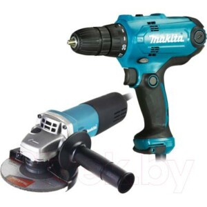Профессиональная угловая шлифмашина Makita 9555HN + шуруповерт DF0300 / DK0117