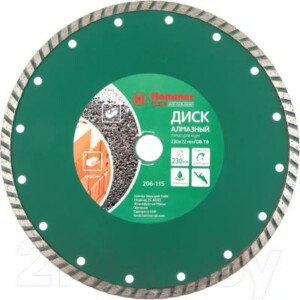 Отрезной диск алмазный Hammer Flex 206-115 DB TB