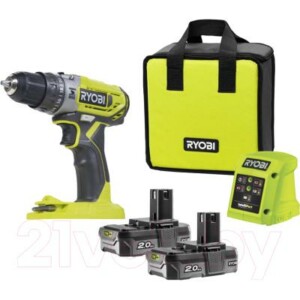 Аккумуляторная дрель-шуруповерт Ryobi R18PD2-220S