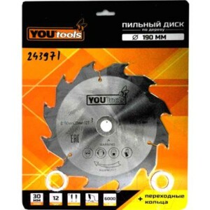 Пильный диск Yourtools Z12 190/30мм
