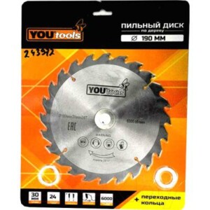 Пильный диск Yourtools Z24 190/30мм