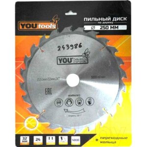 Пильный диск Yourtools Z24 250/32мм